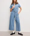 Good American Fit For Success Lite Denim Cropped Jumpsuit