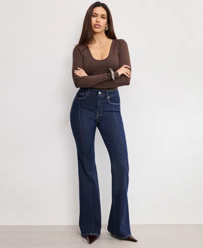 Good American Women's Flare Jeans In Brown