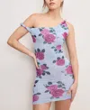 Good American Twist Cover-up Mesh Minidress In Blue