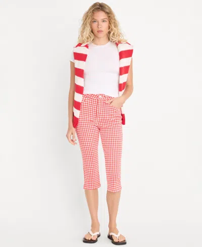 Good American Women's Gingham Capris Pants, Created For Macy's In Multi