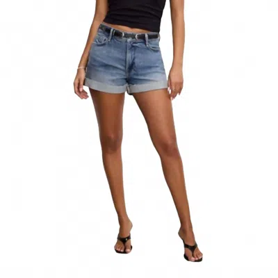 Good American Women's Girlfriend Shorts In Indigo In Blue