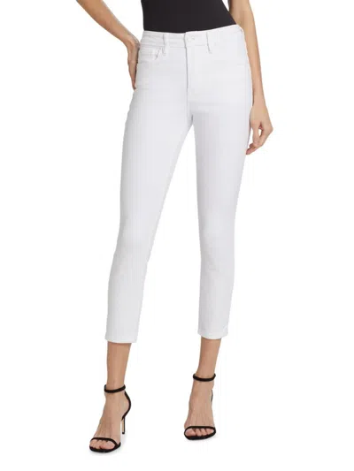 Good American Women's Good Legs Skinny Crop Pants In White