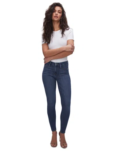 GOOD AMERICAN WOMEN'S GOOD LEGS SKINNY MID RISE JEANS