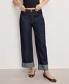 Good American Good Standard Baggy Cuffed Jeans Indigo1006 In Blue