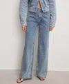 Good American Good Skate Wide Crystal Jeans In Indigo1070 In Blue