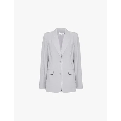 Good American Oversize Suiting Blazer In Heather Grey001
