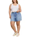 GOOD AMERICAN WOMEN'S HIGH-RISE 90S RAW-EDGE SHORTS