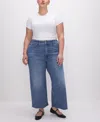 Good American Women's Good Waist Palazzo Cropped Jeans In Indigo