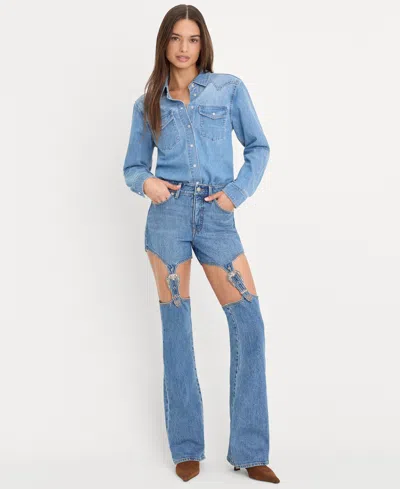Good American Women's High-rise Bootcut Jeans In Blue