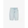 GOOD AMERICAN GOOD AMERICAN WOMEN'S INDIGO473 BERMUDA RELAXED-FIT DENIM-BLEND SHORTS