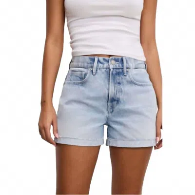 GOOD AMERICAN WOMEN'S JEAN SHORT IN INDIGO