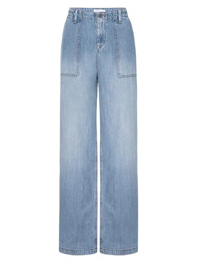 Good American Women's Lite Linen Denim Pants In Blue