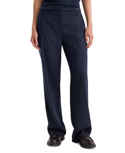 Good American Women's Low-rise Relaxed Straight-leg Pants In Blue