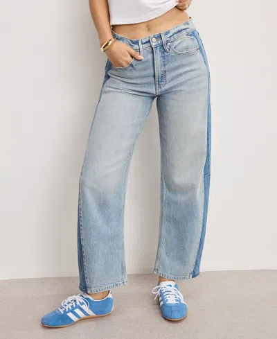 Good American Women's Mid Rise Barrel Jeans In Blue