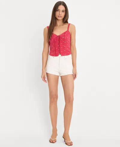 Good American Women's Mid-rise Denim Shorts In White