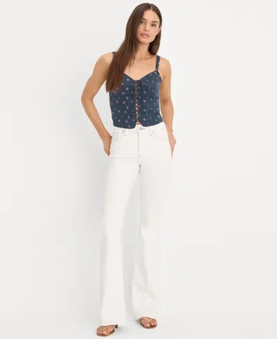 Good American Women's Mid-rise Flared-leg Jeans In White
