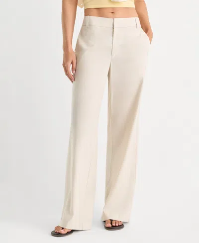Good American Women's Mid-rise Hook-and-eye Front Pants In White