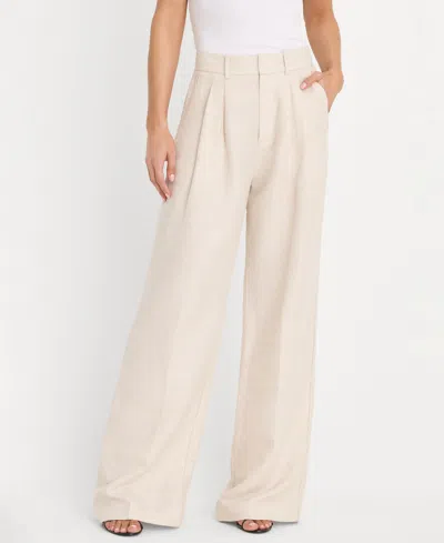 Good American Women's Mid-rise Wide Leg Trousers In Neutral