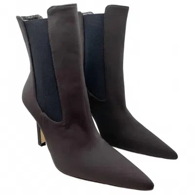 Good American Women's Neoprene Stiletto Boots In Chocolate In Blue