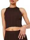 Good American Ribbed Crop Tank In Brown