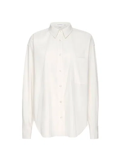 Good American Women's Poplin Oversized Shirt In Cloud White
