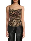 Good American Women's Printed Cowl Cami Top