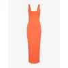 GOOD AMERICAN GOOD AMERICAN WOMEN'S ROMA002 MODERN TANK SQUARE-NECK STRETCH-WOVEN MAXI DRESS