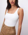 Good American Women's Scuba Modern Tank Bodysuit In White