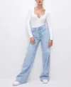 Good American Good Skate Wide Leg Jeans In Indigo