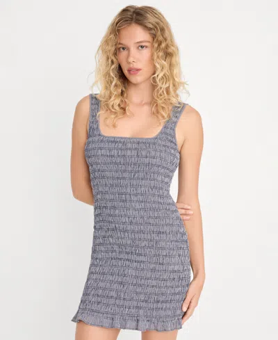 Good American Women's Sleeveless Smocked Mini Dress, Created For Macy's In Gray