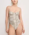 Good American Women's Snake-print Underwire One-piece Swimsuit