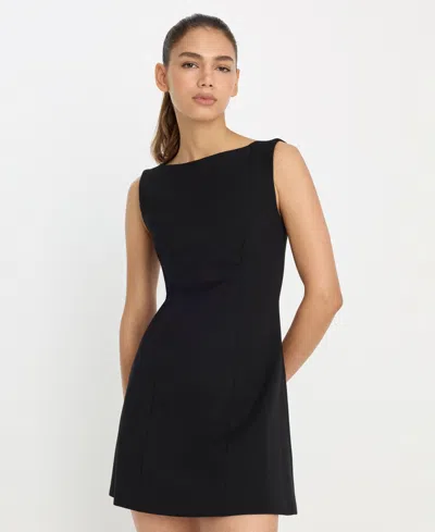 Good American Women's Soft Stretch Mini Dress In Black