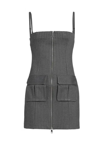 Good American Soft Stretch Ponte Mini Dress In Gray