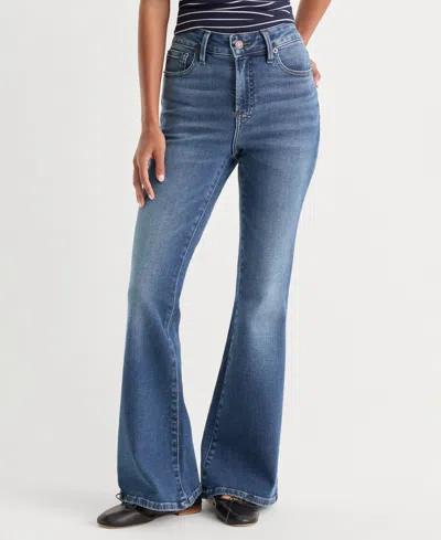 Good American Women's Soft Tech Good Flare Jeans In Purple