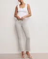 Good American Soft-tech Good Legs Frayed Crop Mini Bootcut Jeans In Amulet003