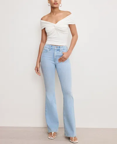 Good American Women's Soft Tech Good Legs Flare Jeans In Indigo841