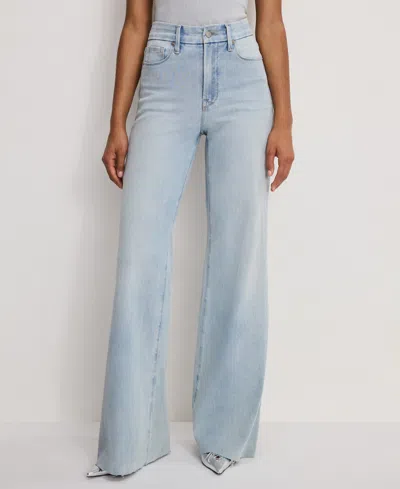 Good American Good Waist Palazzo Jeans In Indigo1145 In Blue