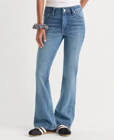 Good American Women's Soft Tech High-rise Bootcut Jeans In Purple