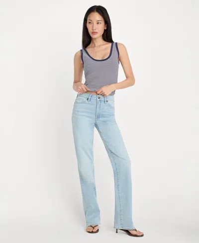 Good American Soft Tech Good True Straight Jeans In Multi