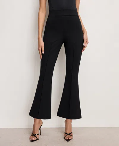 Good American Women's Soft-stretch Ponte Kick-flare Pants In Black