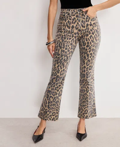 GOOD AMERICAN WOMEN'S STANDARD KICK FLARE LEOPARD JEANS