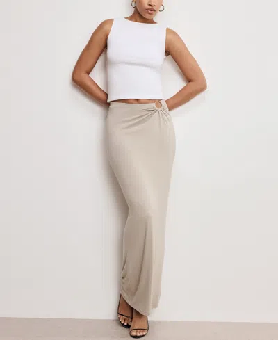 GOOD AMERICAN WOMEN'S STRETCH JERSEY MAXI SKIRT