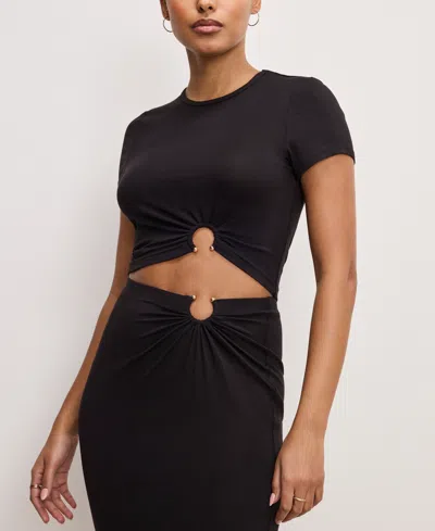 GOOD AMERICAN WOMEN'S STRETCH JERSEY TOP