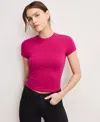 Good American Super Stretch Baby Tee In Fuchsia In Pink