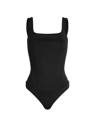 Good American Women's The Sweetheart Sculpting Tank Bodysuit In Black