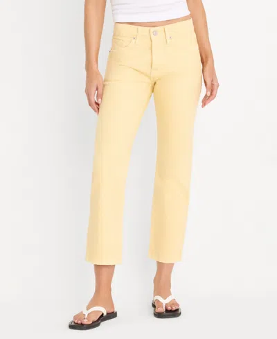 Good American Women's Vintage-inspired Mid-rise Straight Pants In Brown