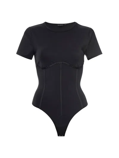 Good American Women's Weightless Scuba Corset Bodysuit In Black