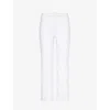 Good American Womens White037 Good Legs Straight-leg Mid-rise Stretch Jeans In White037
