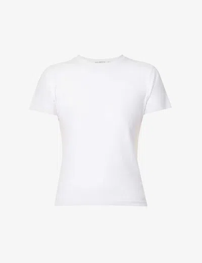 Good American Super Stretch Baby Tee Top In White