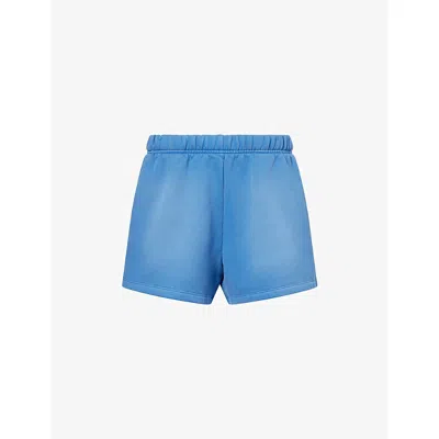 Good American Womens Blue Drift Relaxed-fit Cotton-blend Shorts Xs